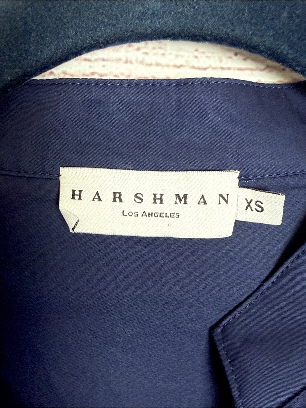 Harshman Popover Ellis Blouse Tunic XS Navy Blue Cotton French Cuff NWOT - Picture 10 of 12